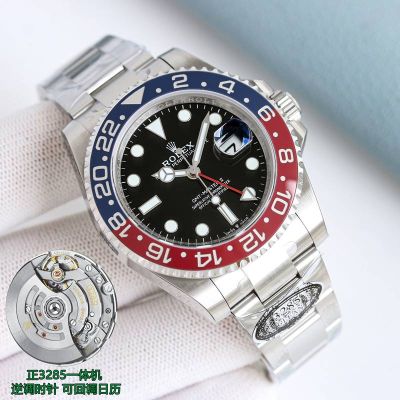 Rolex GMT-Master ii Pepsi 3285 Movement 904L Steel Ceramic Bezel 40mm Watch